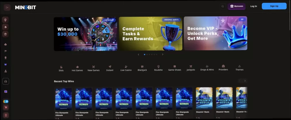 Minebit Casino 30,000 CAD bonus welcome package